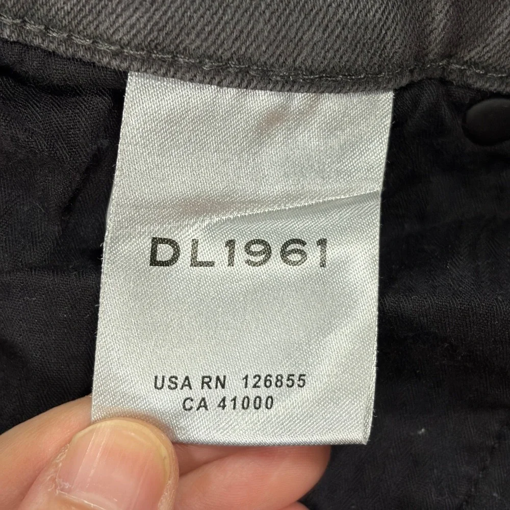 DL1961 Jeans Mens 40 Charcoal Avery Modern Straight Leg Stretch Denim Pants